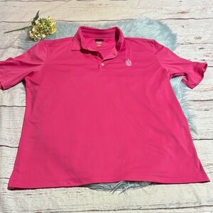 Greg Norman Collection Bright Pink Golf Polo sz L